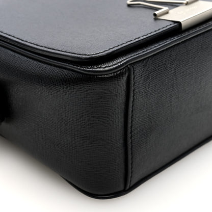 Off-White Saffiano Binder Clip Bag Black 9 of 10