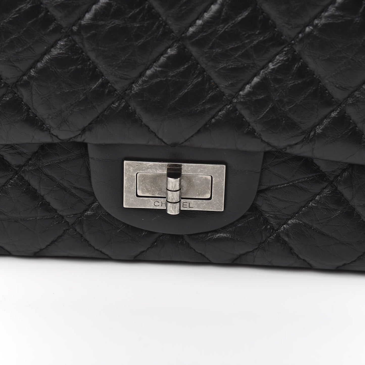 Aged Calfskin Quilted 2.55 Reissue 226 Flap Black