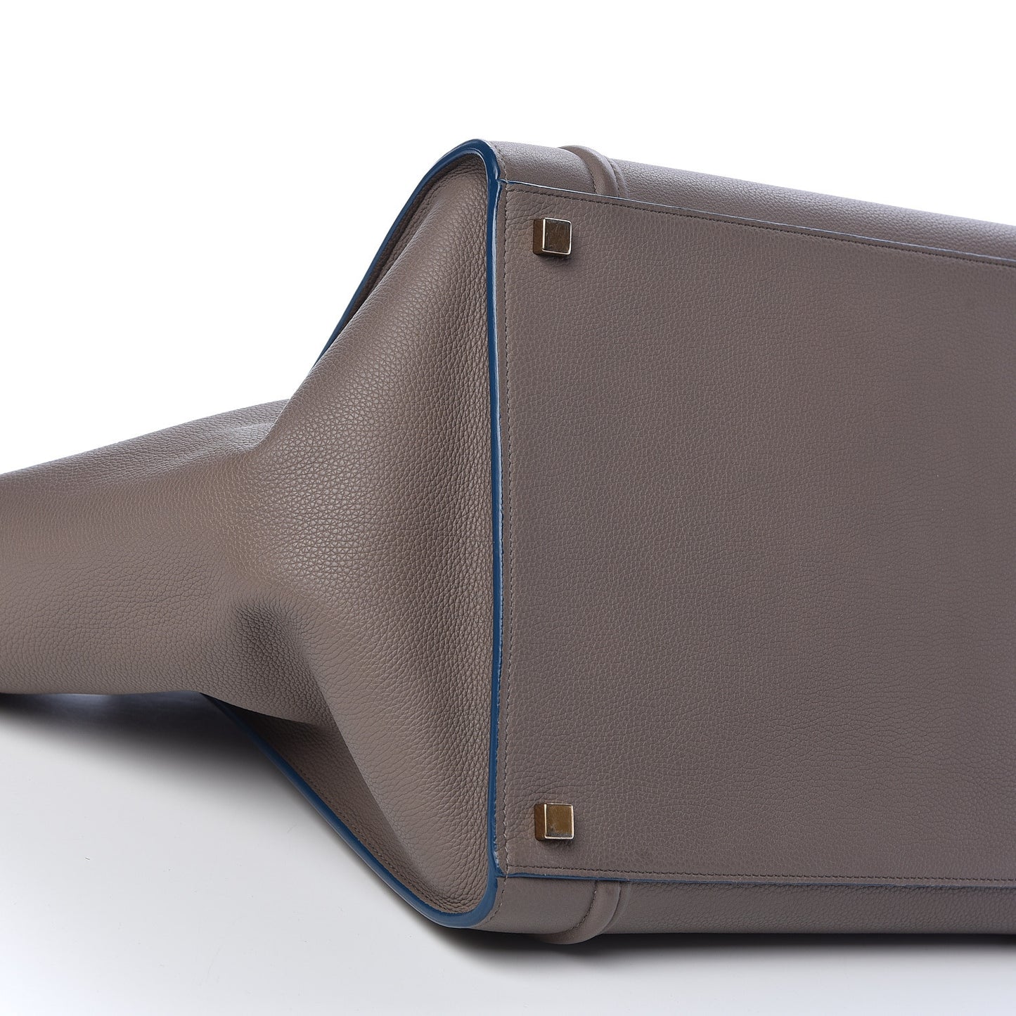 Supple Calfskin Medium Phantom Luggage Khaki Cobalt Trim