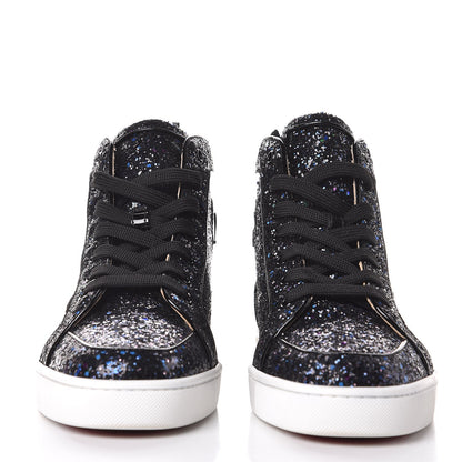 Christian Louboutin Mens Patent Glitter Rantus Orlato Flat Sneakers 41.5 Neptune Black 3 of 7