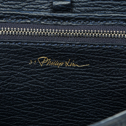 3.1 Phillip Lim 3.1 Textured Calfskin Mini Pashli Satchel Ink 6 of 7