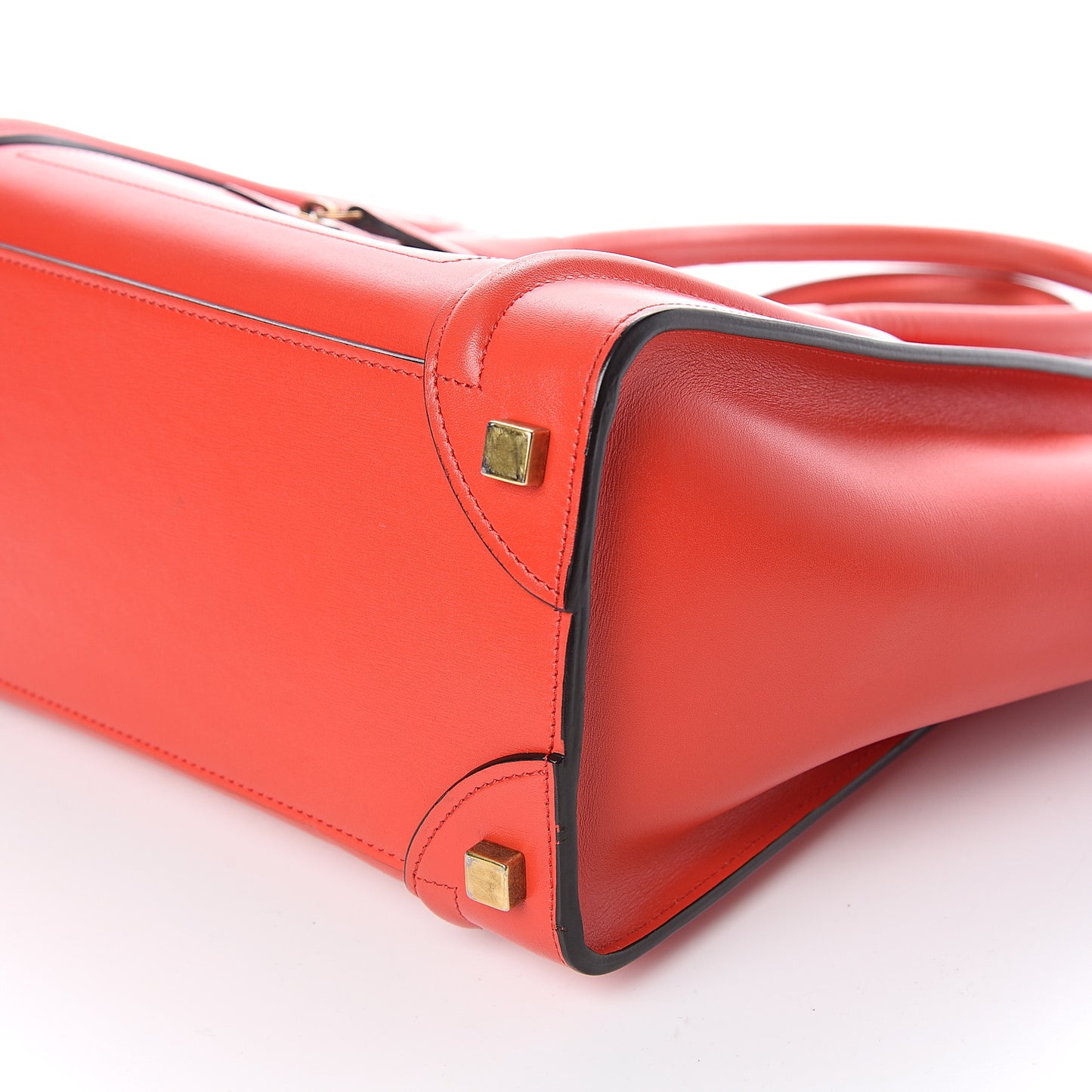 Smooth Calfskin Micro Luggage Vermillion