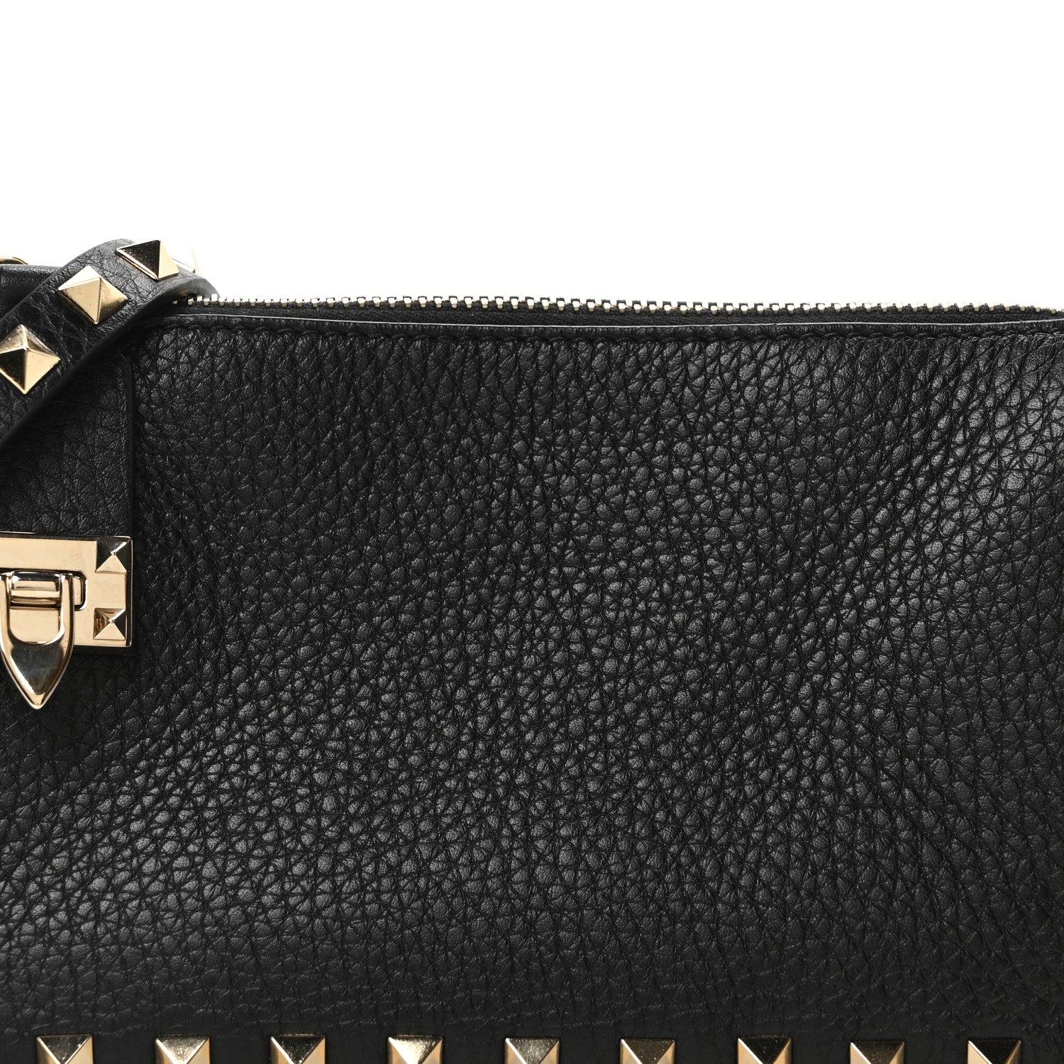 Valentino Garavani Pebbled Calfskin Small Rockstud Flip Lock Shoulder Bag Black 7 of 10