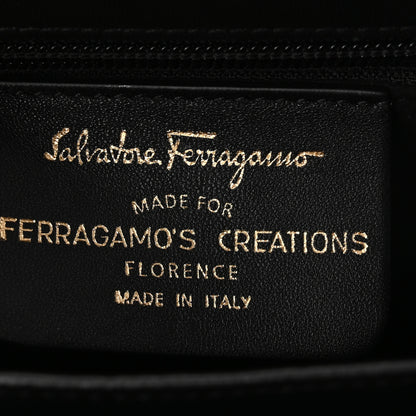 Salvatore Ferragamo Brushed Off Calfskin Small Iconic Top Handle Black 10 of 19