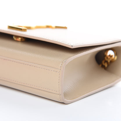 Saint Laurent Grain De Poudre Small Monogram Kate Satchel Nude Powder 8 of 8