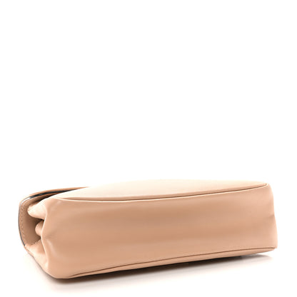Valentino Garavani Vitello Rockstud Flip Lock Shoulder Flap Bag Beige 4 of 9