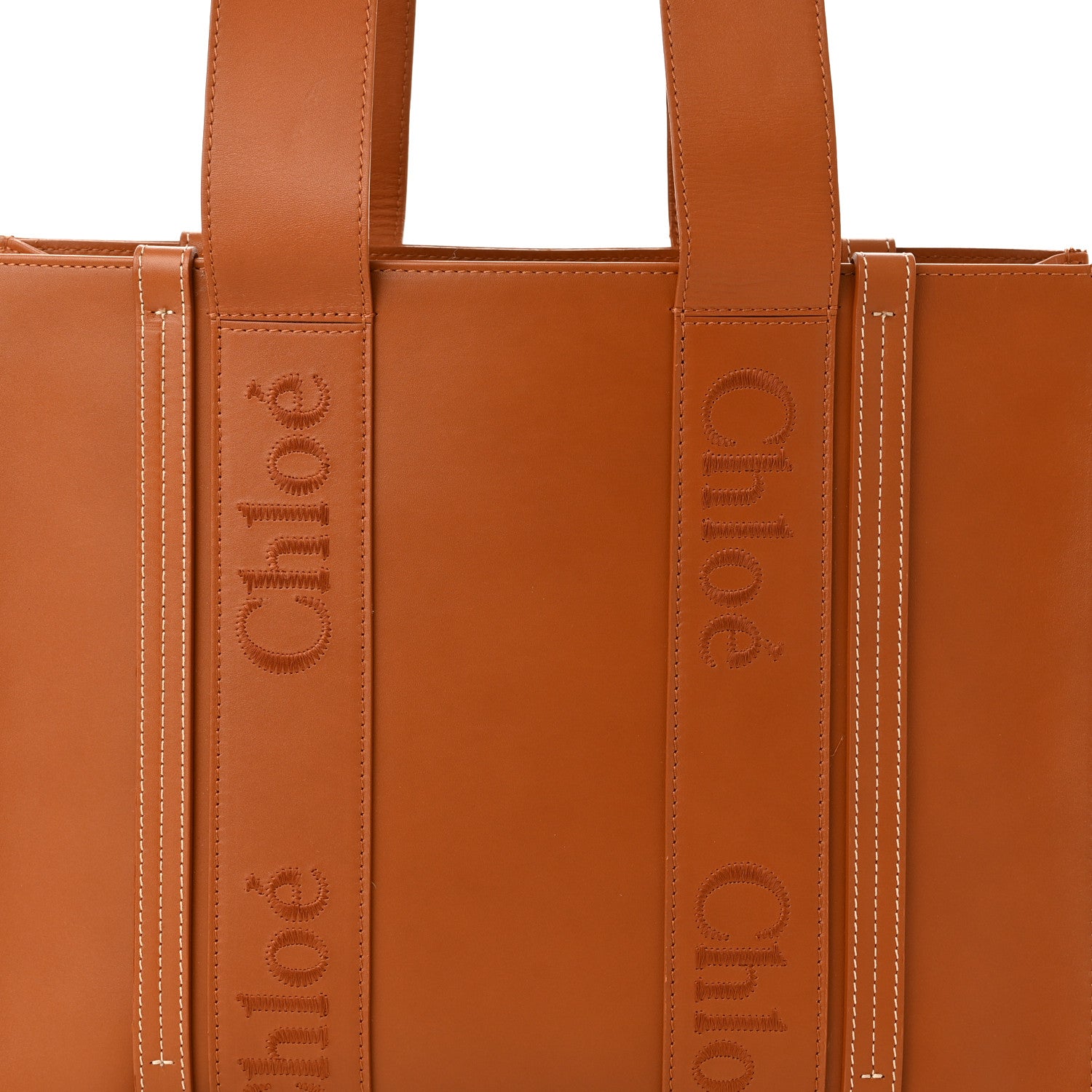 Chloe Calfskin Medium Woody Tote Caramel 9 of 11