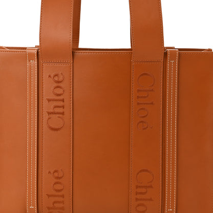 Chloe Calfskin Medium Woody Tote Caramel 9 of 11