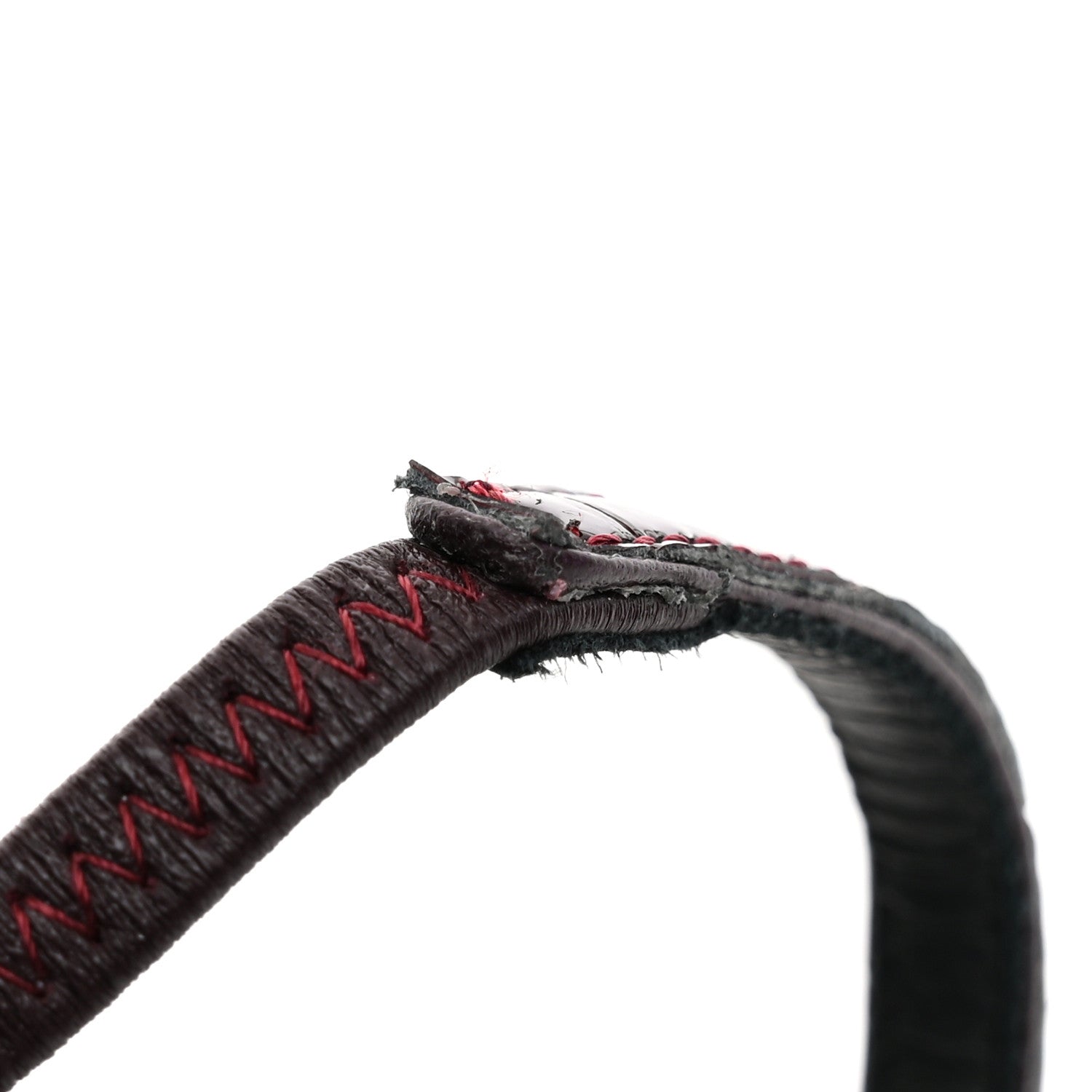 Chanel Patent Calfskin Crocodile Embossed Cap Toe CC Slingback Pumps 37.5 Dark Burgundy Black 10 of 11