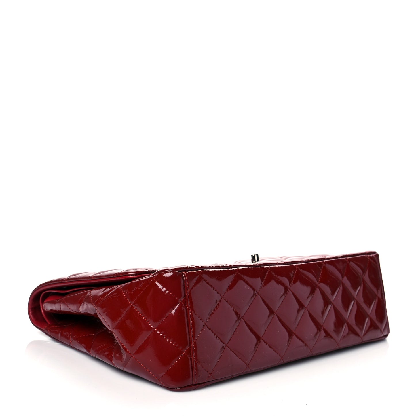 Patent Quilted Maxi Double Flap Red