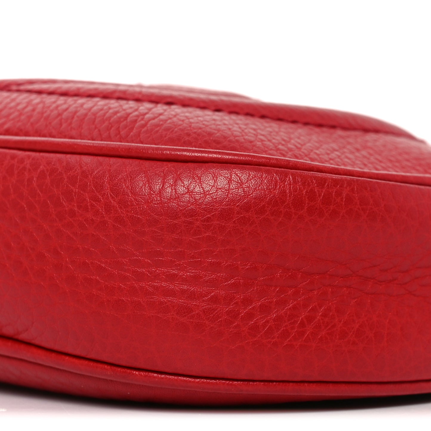 Pebbled Calfskin Mini Soho Chain Bag Tabasco Red