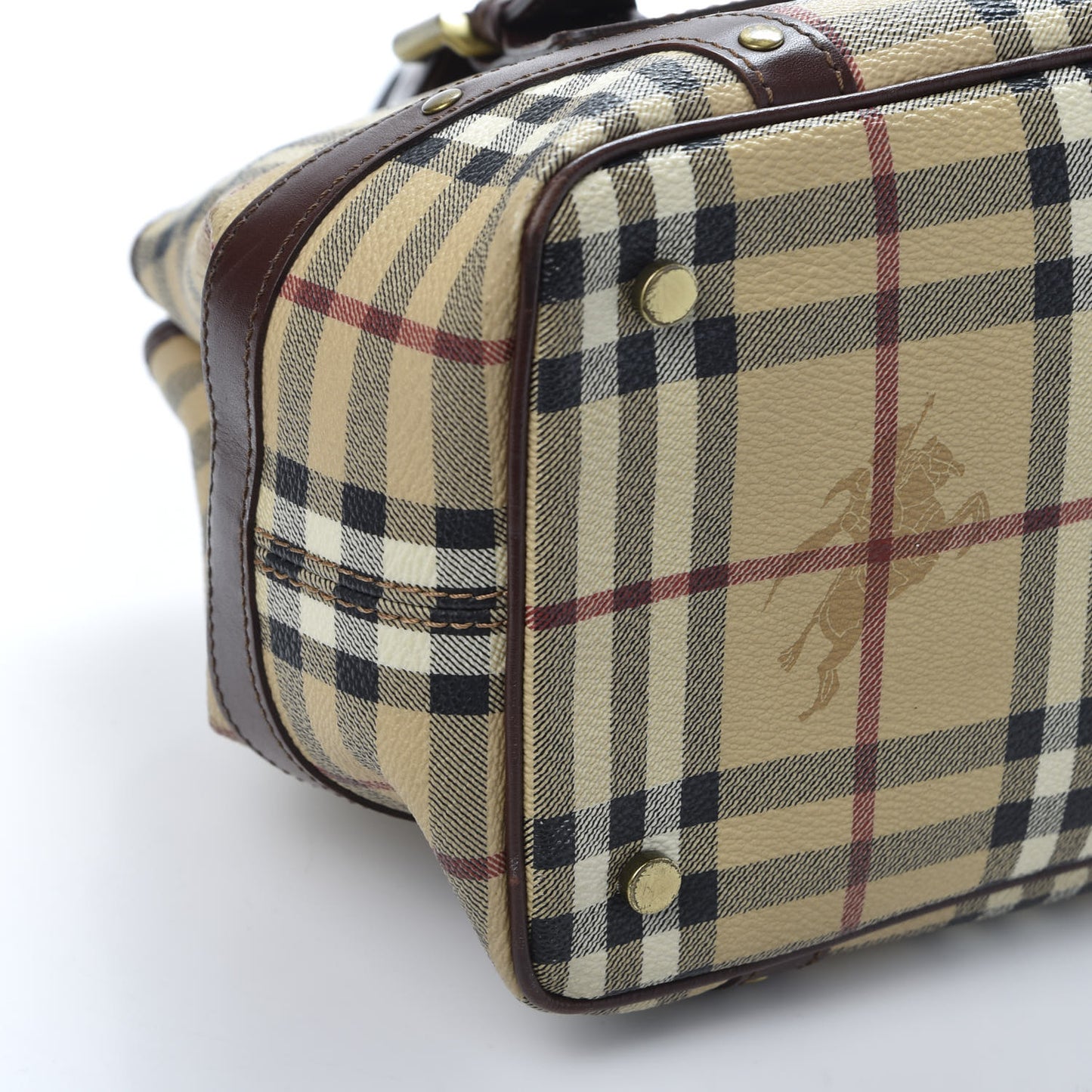 Haymarket Check Buckle Satchel Chocolate