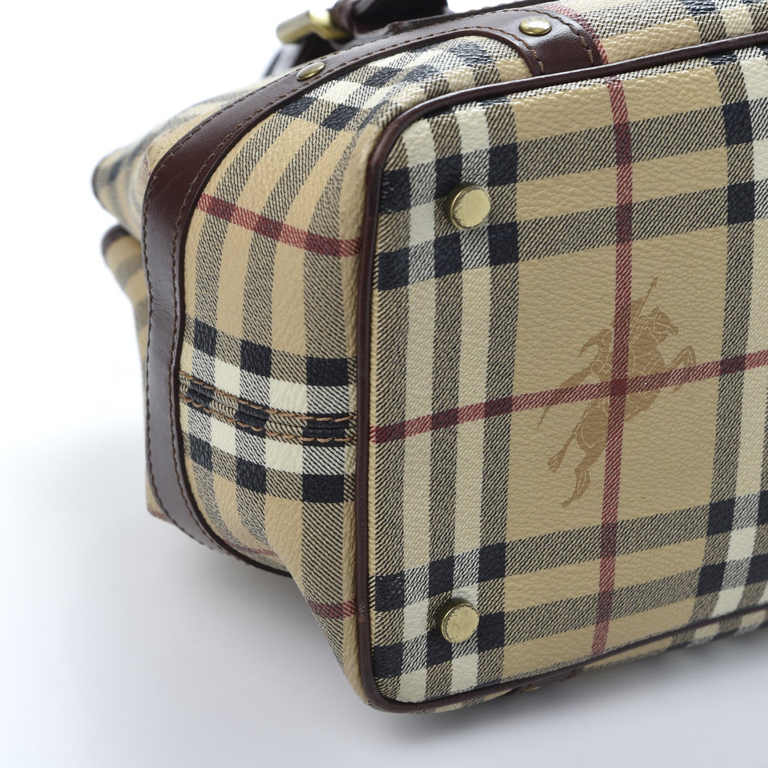 Burberry Haymarket Check Buckle Satchel Chocolate 5 of 11