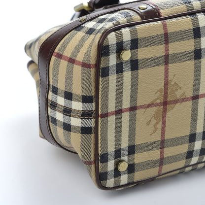 Burberry Haymarket Check Buckle Satchel Chocolate 5 of 11