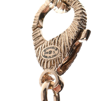 Chanel Pearl Crystal Cha-Nel Logo Necklace Gold 5 of 6