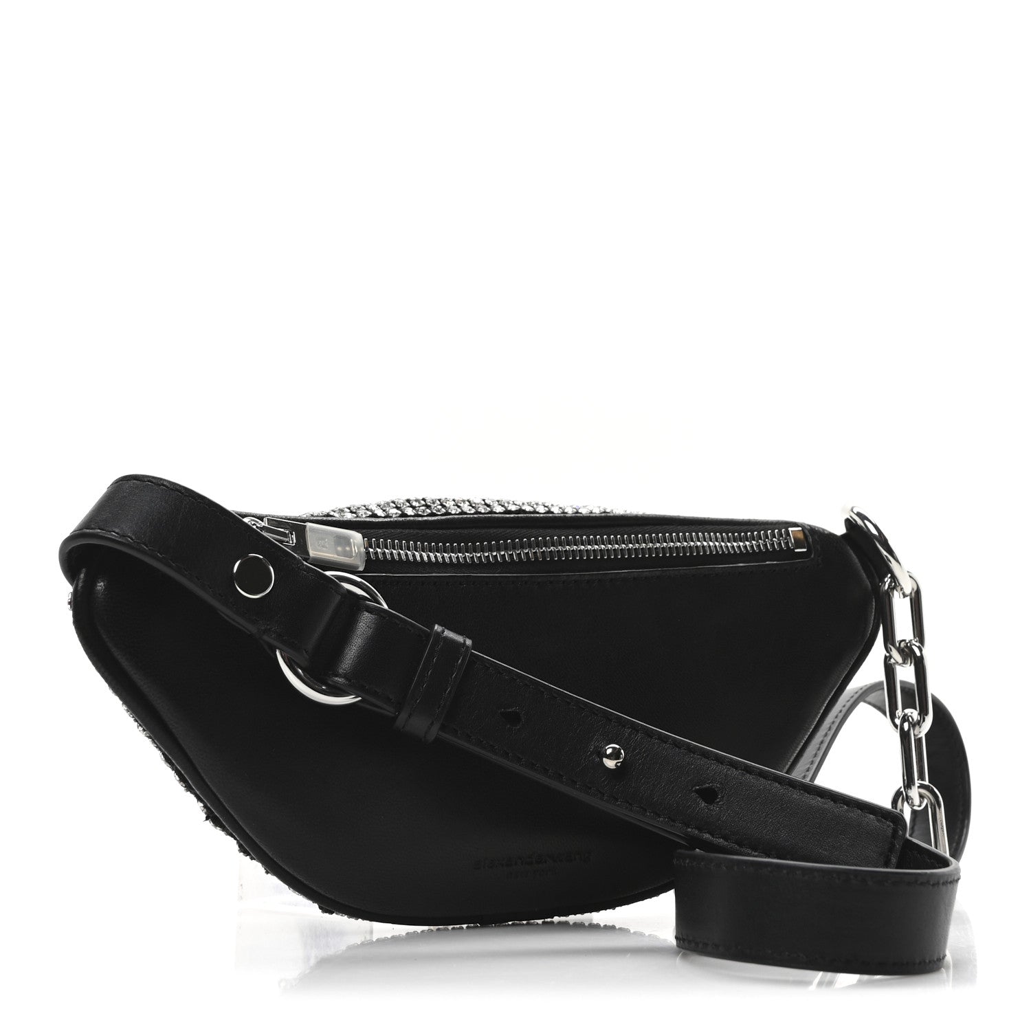 Alexander Wang Rhinestone Mesh Mini Attica Belt Bag Black 3 of 9