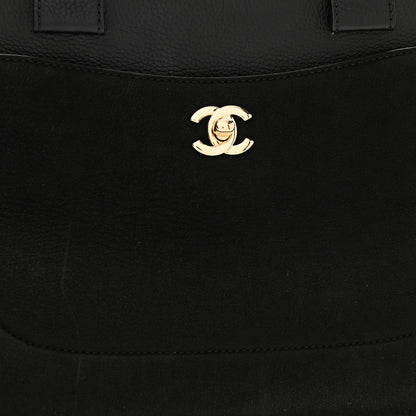 Chanel Grained Calfskin Suede Small Neo Executive Shopper Tote Black 8 of 12