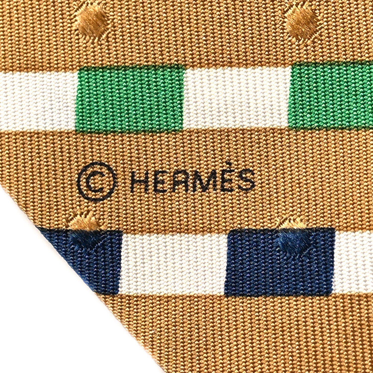 Hermes Silk Bouclerie Moderne Plumetis Twilly Tabac Rose Bleu 3 of 4