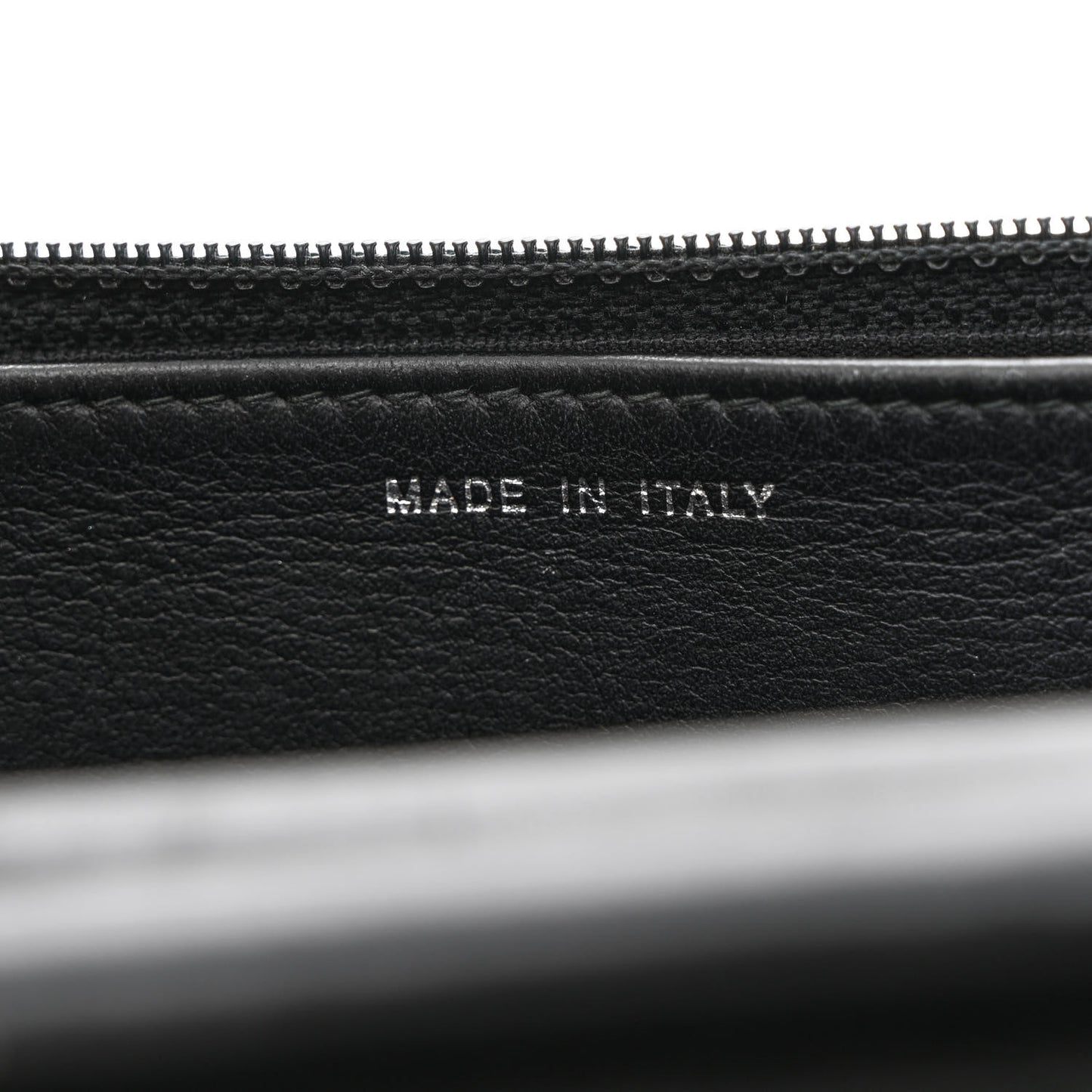 Crumpled Calfskin Quilted Wallet On Chain WOC So Black