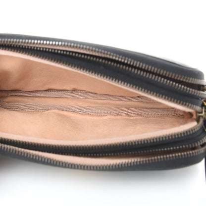 Gucci Calfskin Matelasse Mini GG Marmont Chain Crossbody Bag Black 6 of 14