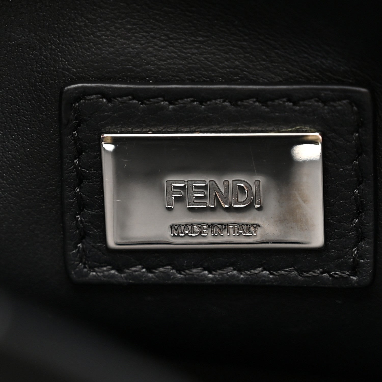 Fendi Vitello Dolce Mink Fur Pom Pom Petite 2Jours Tote Black Multicolor 6 of 10