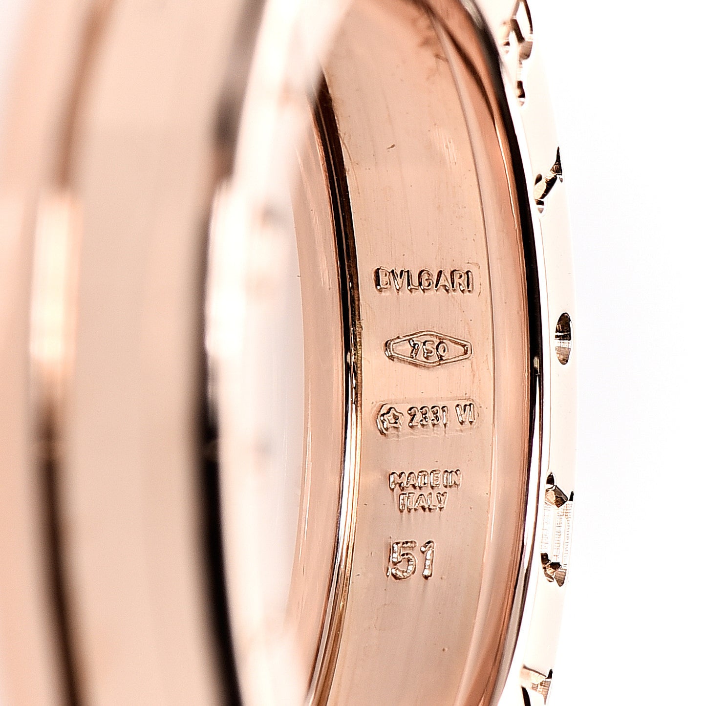 18K Rose Gold B.Zero1 Ring 51 5.75