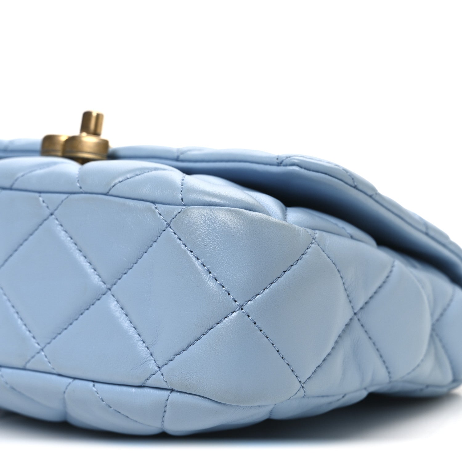 Chanel Lambskin Quilted Small Lacquered Chain Flap Light Blue 9 of 9