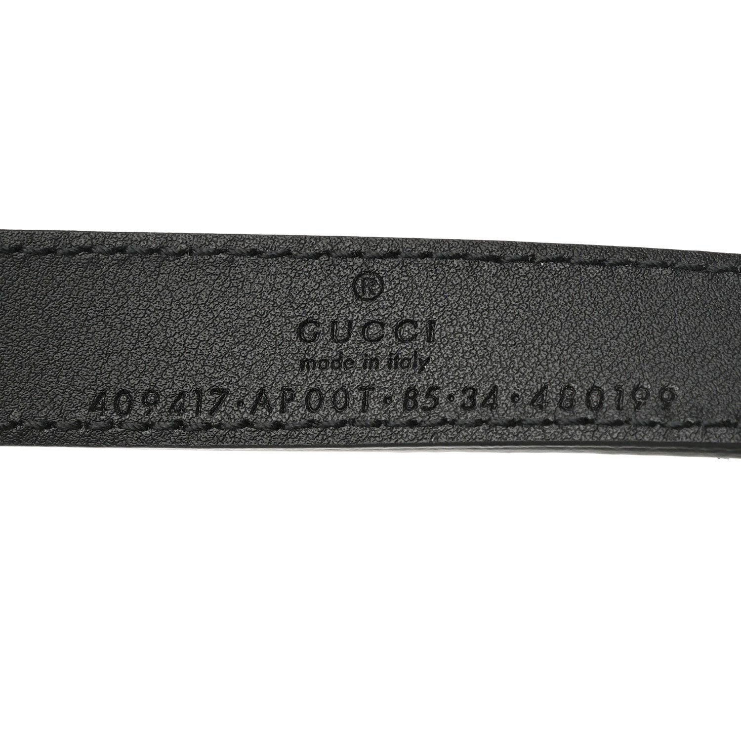 Gucci Calfskin Double G 20mm Belt 85 34 Black 3 of 4