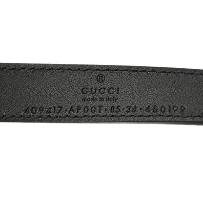 Gucci Calfskin Double G 20mm Belt 85 34 Black 3 of 4