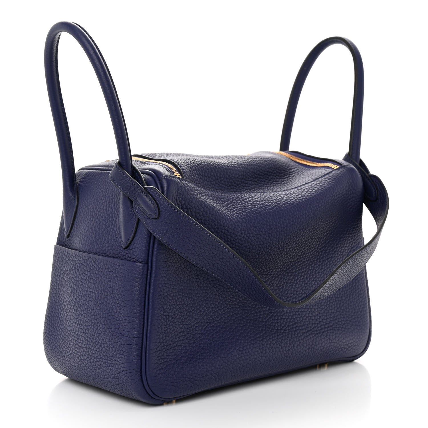 Hermes Taurillon Clemence Lindy 26 Bleu Encre 3 of 10