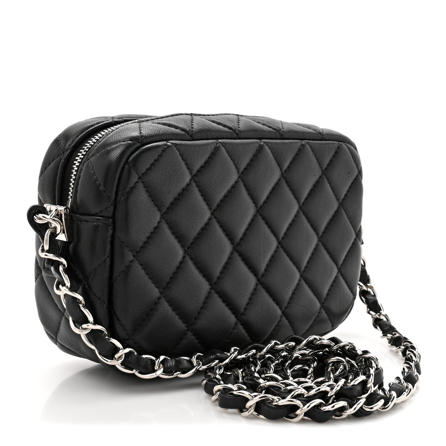 Chanel Lambskin Quilted Small Camera Case Black 3 of 11