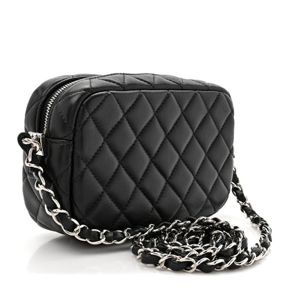 Chanel Lambskin Quilted Small Camera Case Black 3 of 11