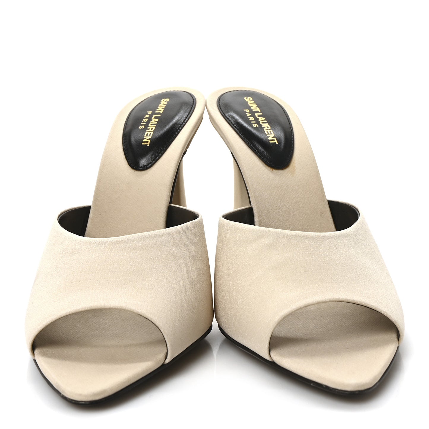 Crepe De Chine Suite Mule Sandals 37 Pale Sand
