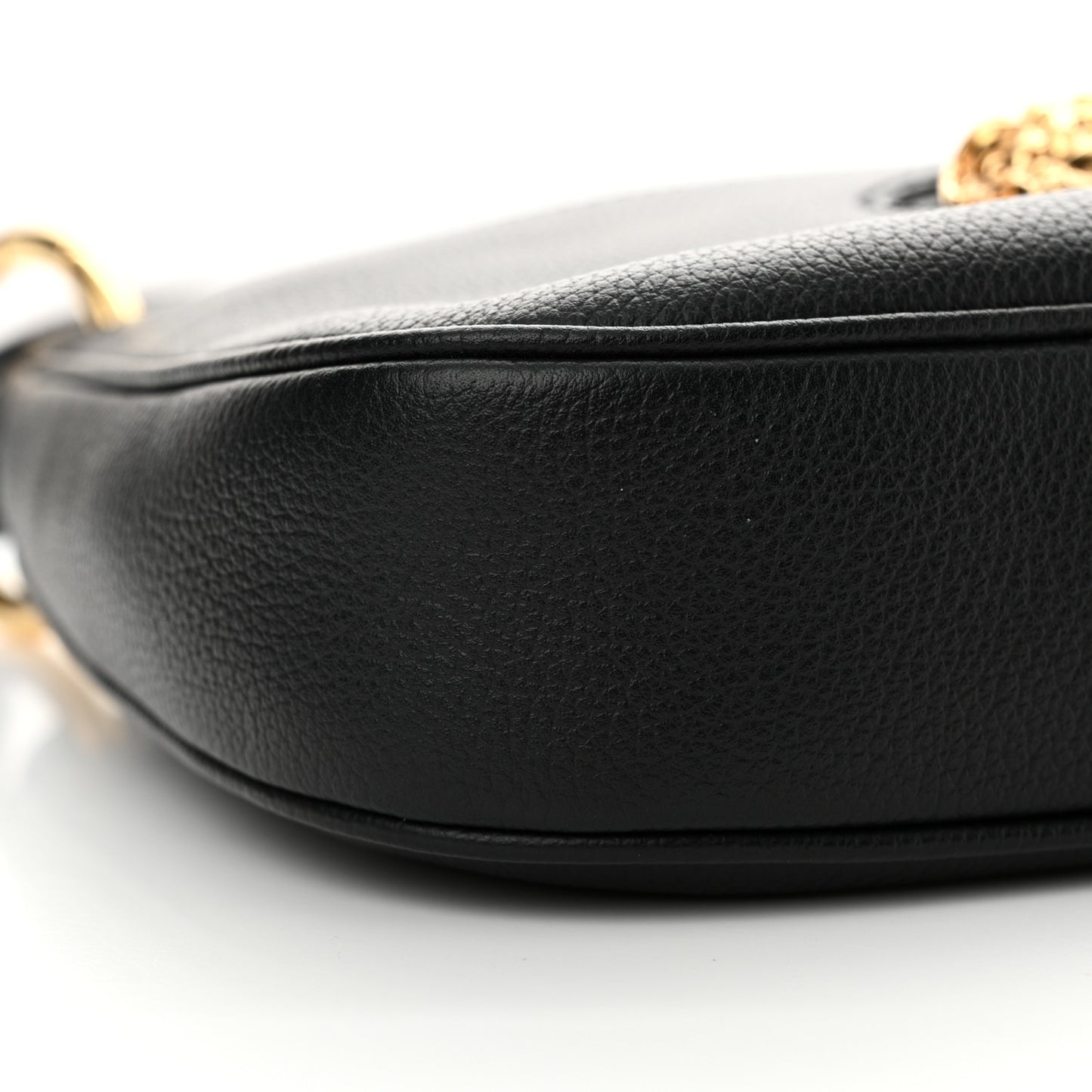 Calfskin La Medusa Small Hobo Crossbody Black
