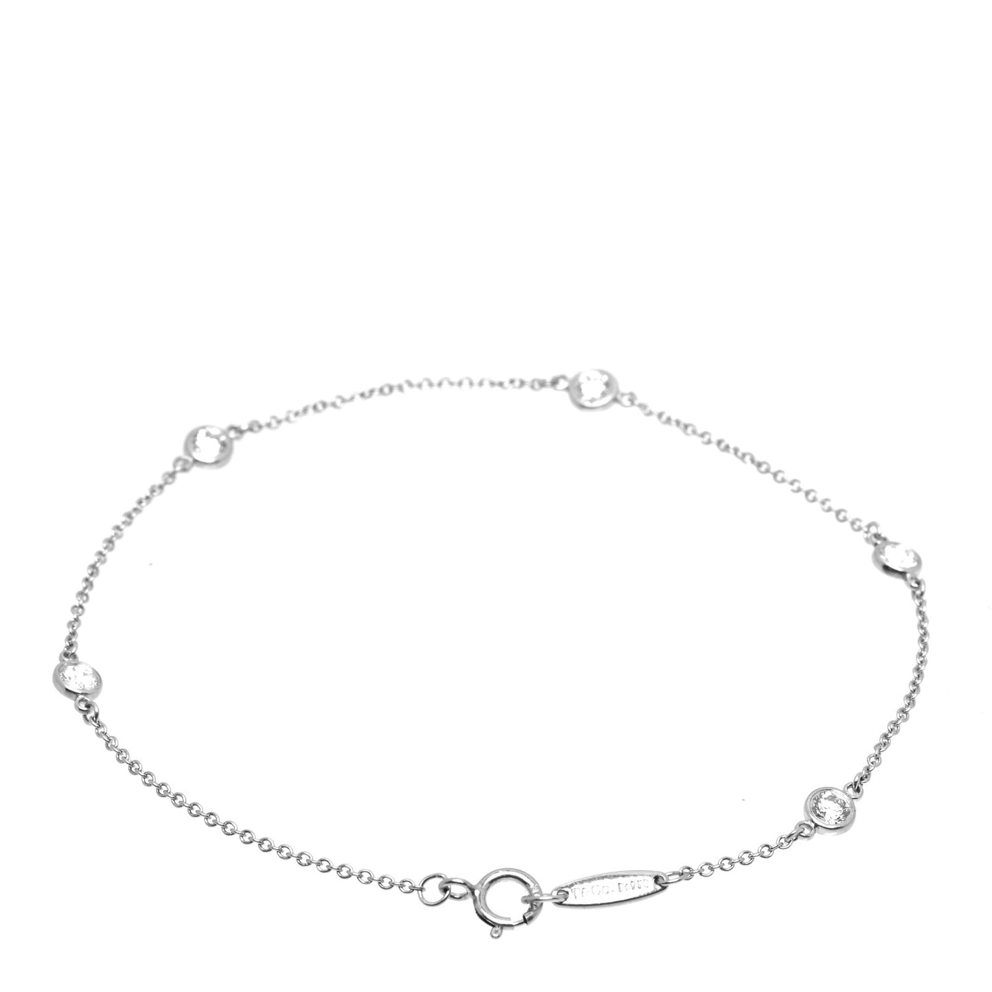 Platinum Diamond .40ctw Elsa Peretti Diamonds by the Yard Station Bracelet