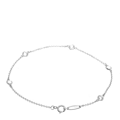 Tiffany Platinum Diamond .40ctw Elsa Peretti Diamonds by the Yard Station Bracelet 2 of 5