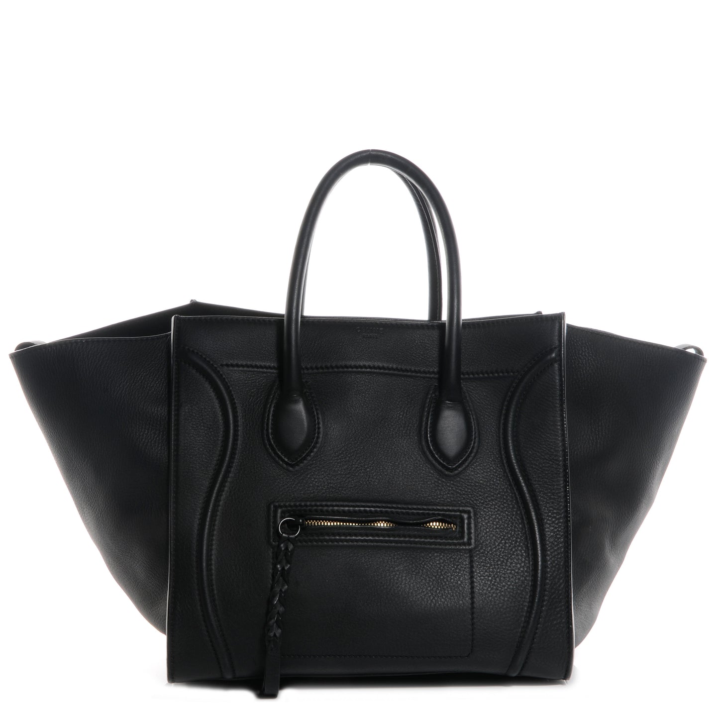 Supple Calfskin Medium Phantom Luggage Black