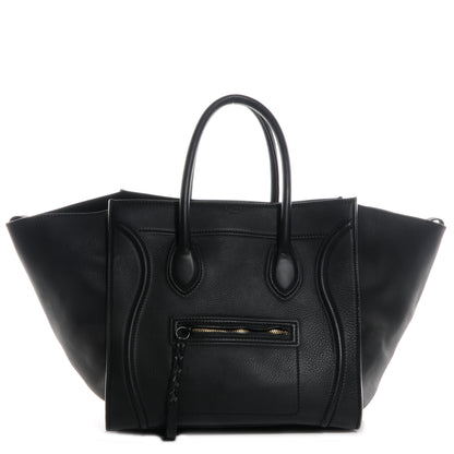 Celine Supple Calfskin Medium Phantom Luggage Black 1 of 8