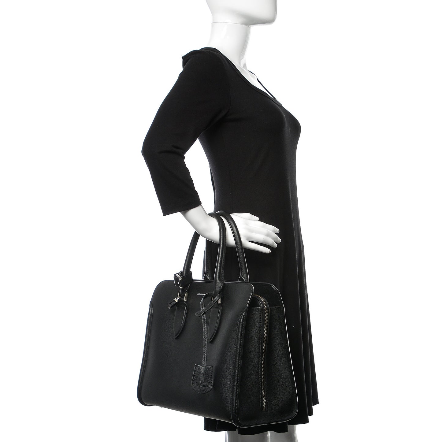 Calfskin Heroine Open Tote Black