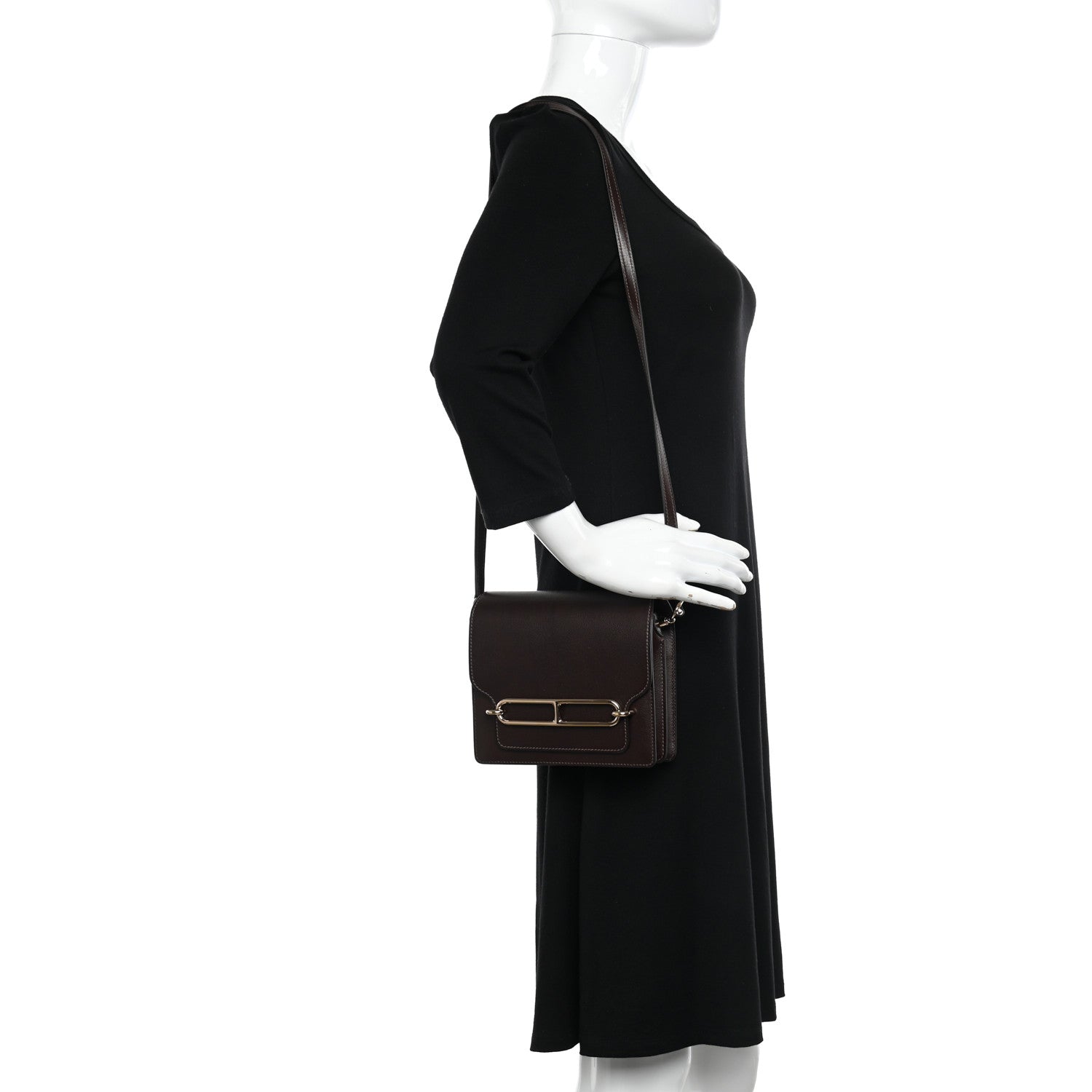 Hermes Evercolor Mini Sac Roulis Chocolate 2 of 10