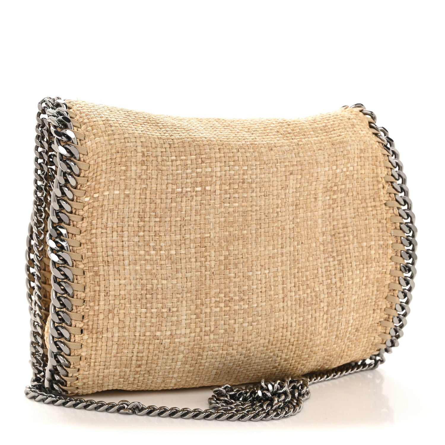未使用品　Stella McCartney FALABELLA　ミニ　ラフィア Stella McCartney Metallic Woven Raffia Mini Falabella Fold Over