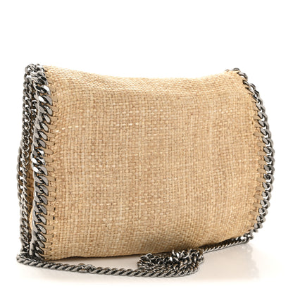 Stella McCartney Woven Raffia Mini Falabella Fold Over Natural 3 of 11