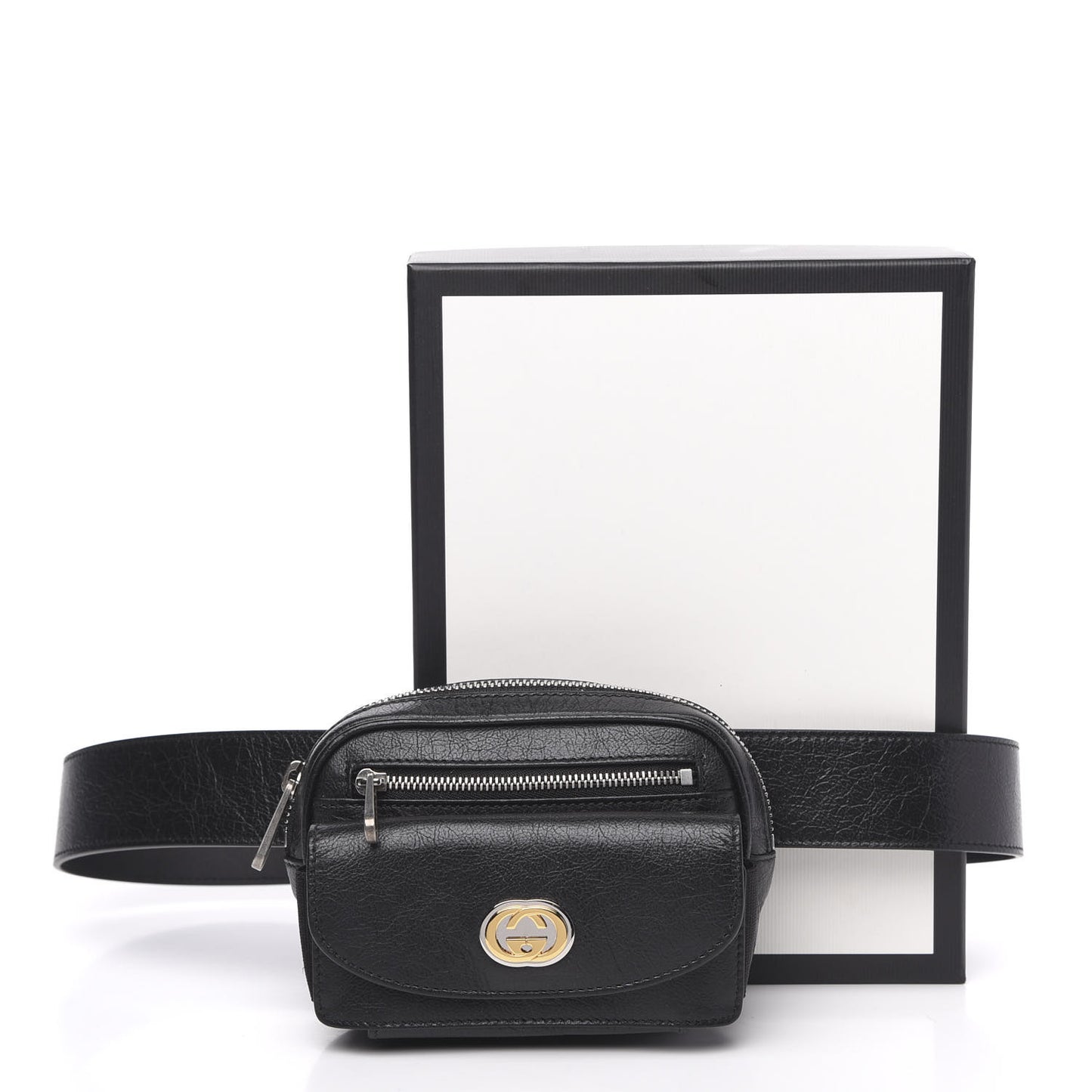 Fluffy Calfskin Mini Morpheus Belt Bag 90 36 Black