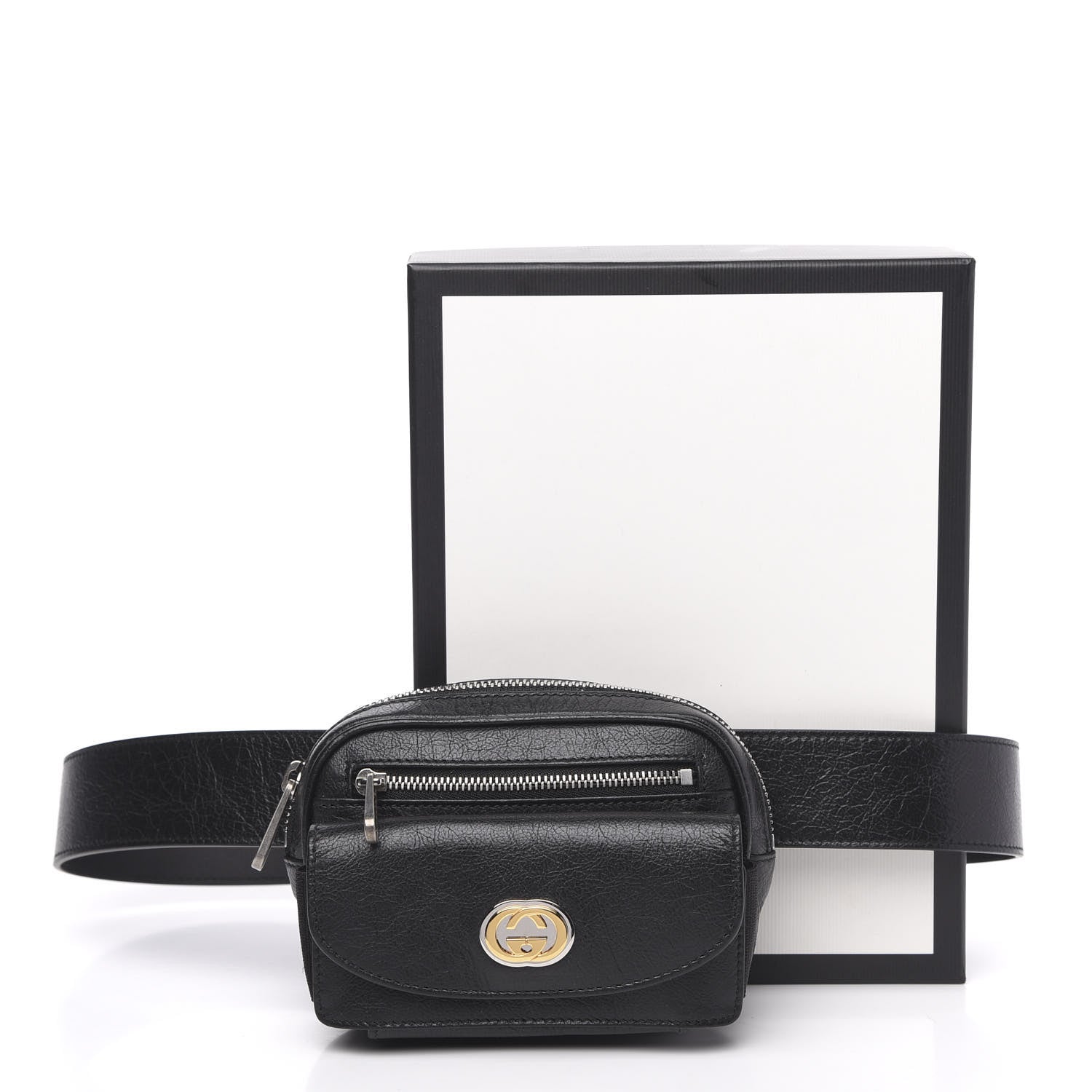 Gucci Fluffy Calfskin Mini Morpheus Belt Bag 90 36 Black 10 of 11