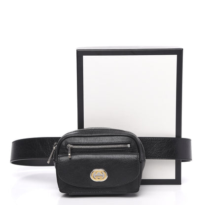 Gucci Fluffy Calfskin Mini Morpheus Belt Bag 90 36 Black 10 of 11