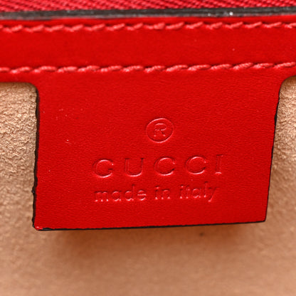 Gucci Guccissima Signature Small Padlock Top Handle Bag Hibiscus Red 6 of 19