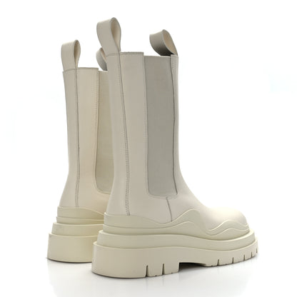Bottega Veneta Calfskin The Tire Chelsea Boots 38 Sea Salt 4 of 6