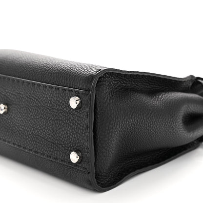 Fendi Cuoio Romano Alcantara Selleria Medium Peekaboo Iconic Satchel Black Mou Fallad 10 of 10