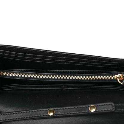 Burberry Haymarket Check Henley Wallet On Chain Black 5 of 8