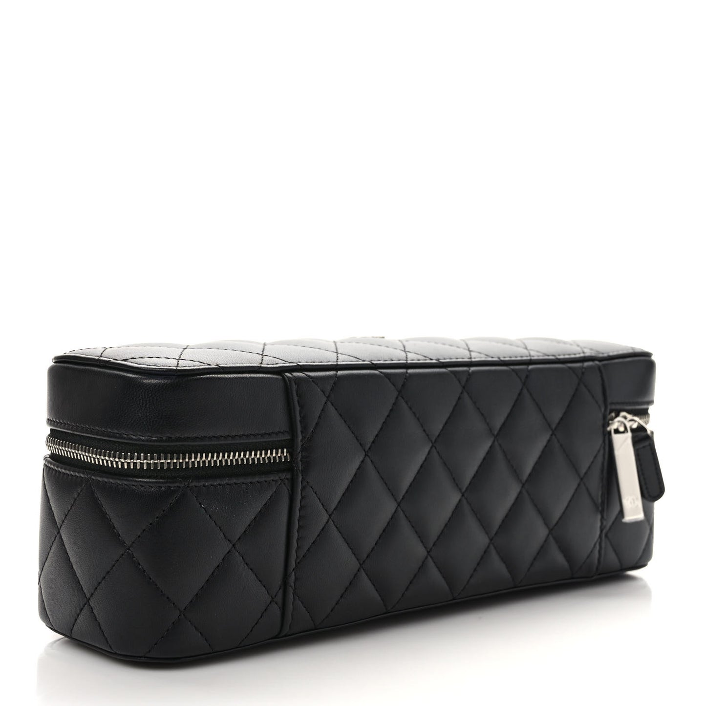 Lambskin Quilted Watch Case Black